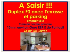 t3 à la vente -   77340  PONTAULT COMBAULT, surface 4 m2 vente t3 - UBI444740639